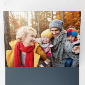 シックモダン金ゴールドアーチ付き/不透明バンド2 – 写真 三つ折りクリスマスカード (内部最初)