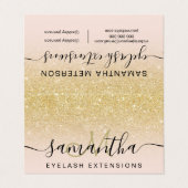 シックモダン金ゴールドグリッターグラデーション赤面アフターケア 名刺 (外部フラット)