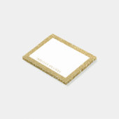 シックモダン金ゴールドグリッターパーソナライズされた ポストイット (アングル)