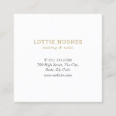 シックモダン金ゴールドグリッター スクエア名刺 (裏面)