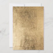 シックモダン金ゴールドスエレガントクリプトフォントベビーシャワー 招待状 (裏面)