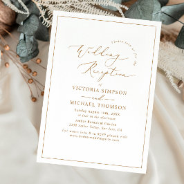 シックモダン金ゴールドスクリプミニマルト結婚式 招待状