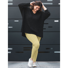 シックモダン金ゴールドスタイリッシュ三角形パターンファッション レギンス