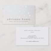 シックモダン金ゴールドスターパターングレー 名刺 (正面/裏面)