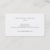 シックモダン金ゴールドスターパターングレー 名刺 (裏面)