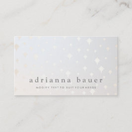 シックモダン金ゴールドスターパターングレー 名刺