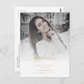 シックモダン金ゴールドタイポグラフィ台本大学院 ポストカード (正面/裏面)