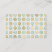 シックモダン金ゴールドドットゲストハウスバケーションレンタル 名刺 (裏面)