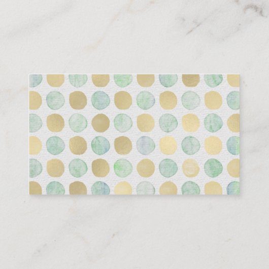 シックモダン金ゴールドドットゲストハウスバケーションレンタル 名刺 (裏面)