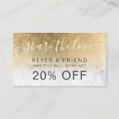 シックモダン金ゴールドフォイル大理石グラデーションプロフェッショナル 紹介カード (正面)