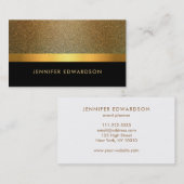 シックモダン金ゴールドブラックプロフェッショナル 名刺 (正面/裏面)