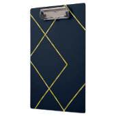 シックモダン金ゴールドメタル幾何学模様 クリップボード (左)