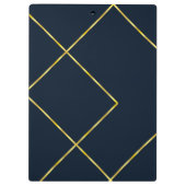 シックモダン金ゴールドメタル幾何学模様 クリップボード (裏面)