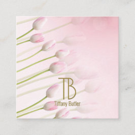 シックモダン金ゴールドモノグラムラグジュアリー スクエア名刺