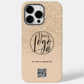 シックモダン金ゴールド企業のロゴqrコード Case-Mate iPhoneケース (裏面)