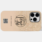 シックモダン金ゴールド企業のロゴqrコード Case-Mate iPhoneケース (裏面 (横))