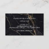 シックモダン金ゴールド幾何学白大理石 名刺 (裏面)