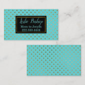 シックモダン金ゴールド水玉模様モンマイカード コーリングカード (正面/裏面)