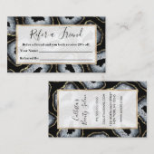 シックモダン金ゴールド白黒アゲートヘードストーンズ 紹介カード (正面/裏面)