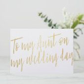 シックモダン金ゴールド"私の叔母に私の結婚式の日" (スタンド正面)