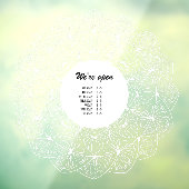 シックモダン開業時間曼荼羅 ウィンドウサイン (シート3)