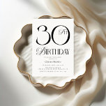 シックモダン30th誕生日パーティー 招待状<br><div class="desc">シックモダン30th誕生日パーティの招待状</div>