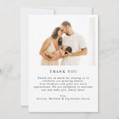シックモダン5 Photo Baby Shower Thank You誕生 案内状 (裏面)