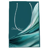 シックモダン・エメラルド・グリーン ミディアムペーパーバッグ (正面)