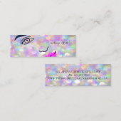 シックモダン《写真》ぼけ味、女の子顔、メイクアップアーティスト スキニー名刺 (正面/裏面)