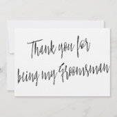 シックモダン「私のグロムスマンになってくれてありがとう」 サンキューカード (正面)