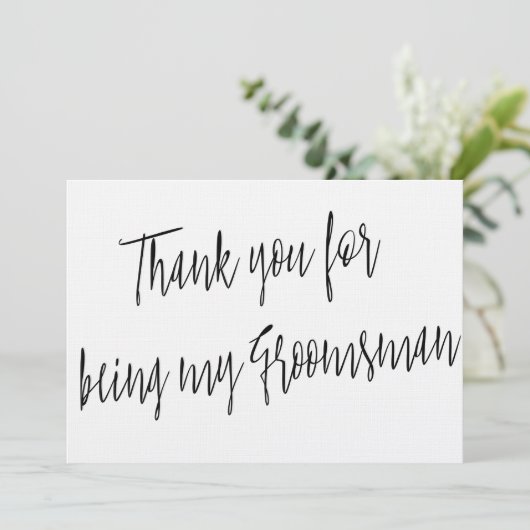 シックモダン「私のグロムスマンになってくれてありがとう」 サンキューカード (スタンド正面)