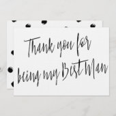 シックモダン「私の花婿介添人になってくれてありがとう」 サンキューカード (正面/裏面)