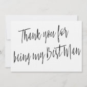 シックモダン「私の花婿介添人になってくれてありがとう」 サンキューカード (正面)