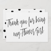 シックモダン「花の女の子になってくれてありがとう」 サンキューカード (正面/裏面)