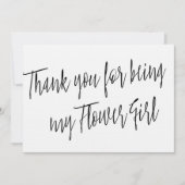 シックモダン「花の女の子になってくれてありがとう」 サンキューカード (正面)