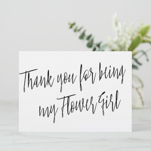 シックモダン「花の女の子になってくれてありがとう」 サンキューカード (スタンド正面)