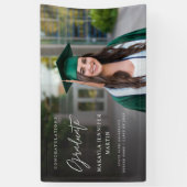 シックモダンH写真2大学院バナー – 黒 横断幕 (縦)