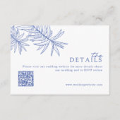 シックモダンSomething Blueの結婚Webサイト/詳細 エンクロージャーカード (正面)