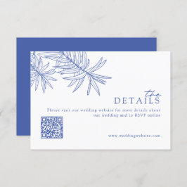 シックモダンSomething Blueの結婚Webサイト/詳細 エンクロージャーカード