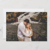 シックモダンVellumエフェクトフォトコラージュ結婚ズ セーブザデート (裏面)