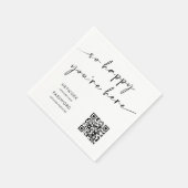 シックモダンWiFiパスワ結婚ードの署名 スタンダードカクテルナプキン (角)