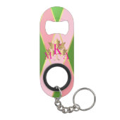 シックモノグラムのなピンクと緑 キーホルダー栓抜き (裏面)