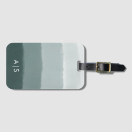 シックモノグラムのな水彩縁状トウヒグラデーション ラゲッジタグ