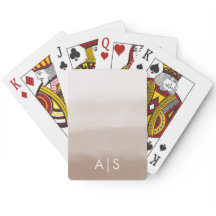 シックモノグラムのな水色マッシュルーム茶グラデーション色