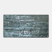 シックモノグラムのイニシャルシルバーシニーデスクマット デスクマット (正面)