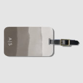 シックモノグラムのウォーターカラーダヴィグレグラデーションー ラゲッジタグ (正面横)