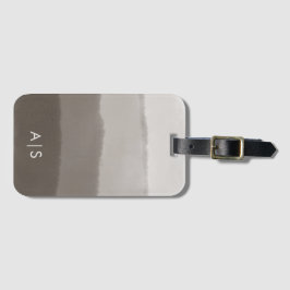 シックモノグラムのウォーターカラーダヴィグレグラデーションー ラゲッジタグ