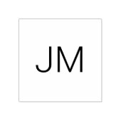 シックモノグラムのオーバーサイズイニシャルウッド ラバースタンプ (インプリント)