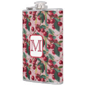シックモノグラムのヴィンテージピンク'さくらんぼポップ・アートの' フラスク (左)