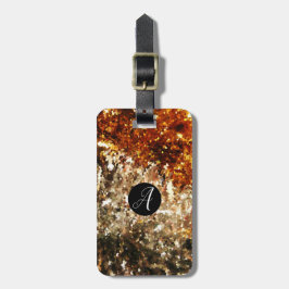 シックモノグラムの金ゴールドスパークルグリッター ラゲッジタグ